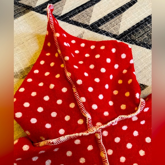 David Fussenegger Red Hooded Baby Winter Poncho - Picture 11 of 12